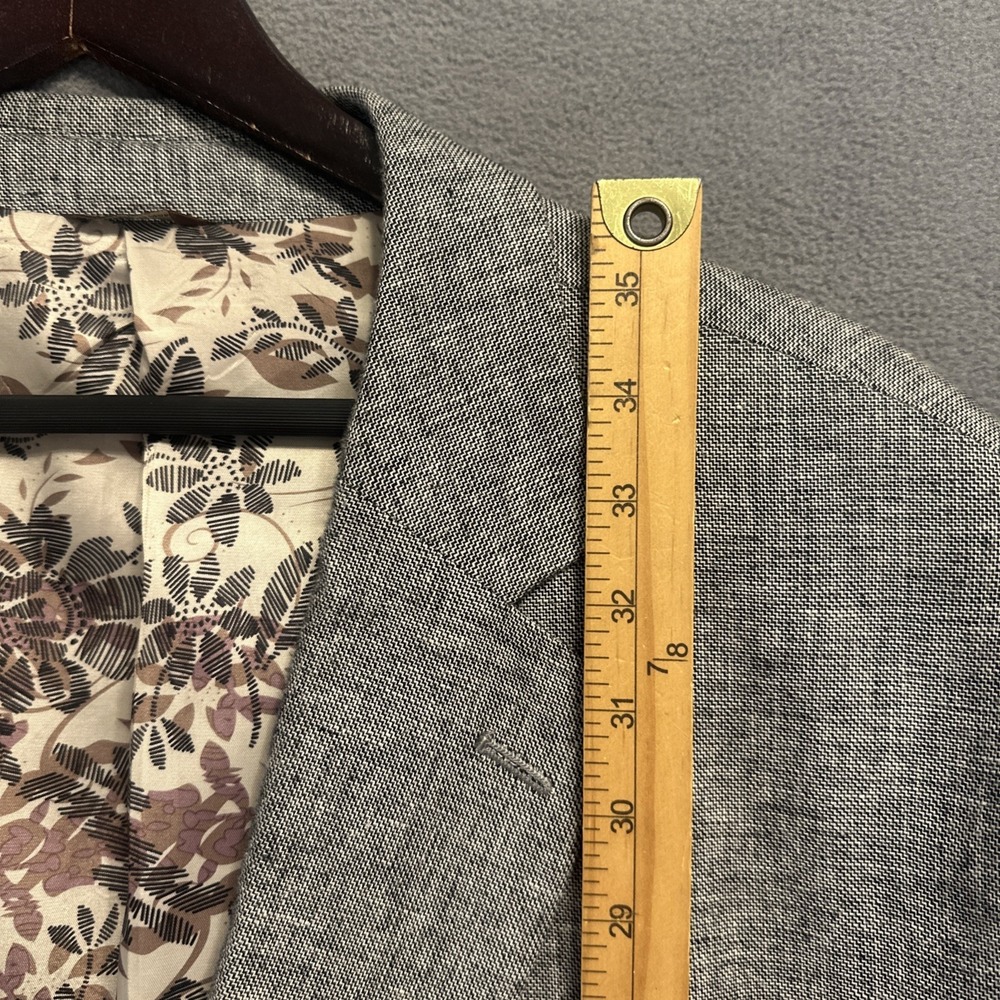 Oak Hill Linen Blend Blazer Two Button Sport Coat Mens Big & Tall 3XLT Gray - Picture 9 of 12